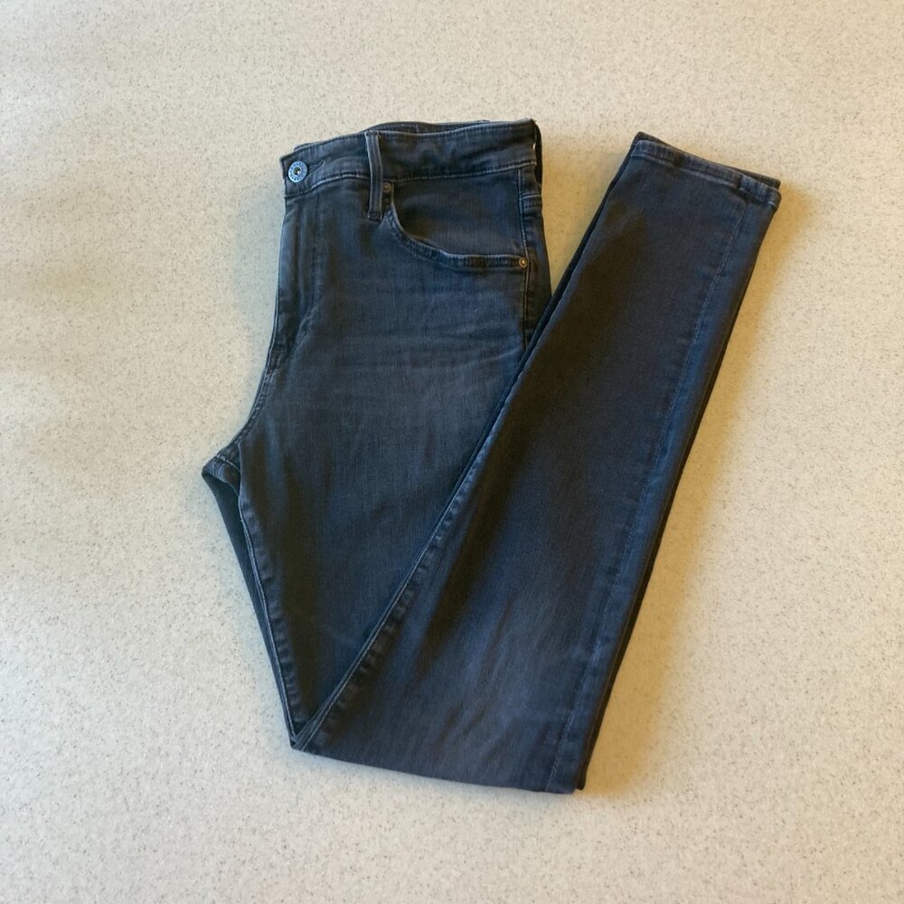 AG Adriano Goldschmied Black Wash Farrah High Rise Skinny Jeans Women Size 30